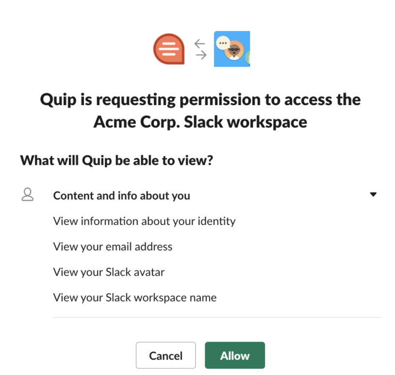 使用你的slack 帳號連結到其他服務 Slack