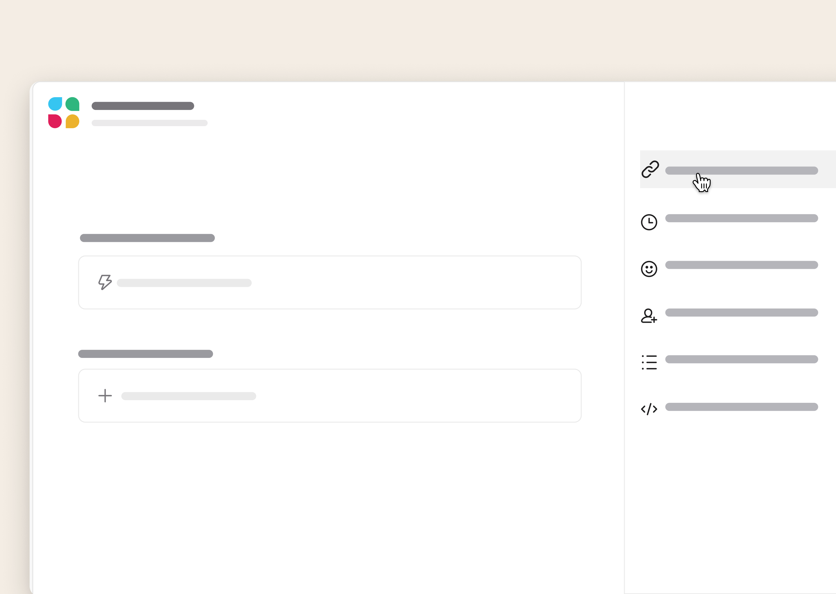 Abstrahiertes Bild des Workflow-Builders von Slack