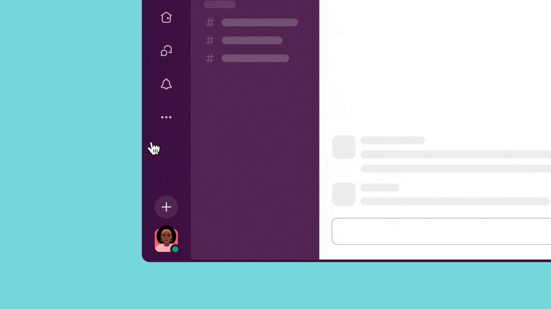 Decorative gif illustrating apps in Slack