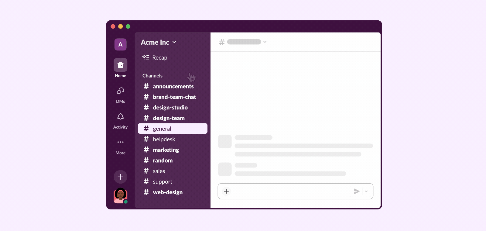 Adding channels to a Slack AI recap