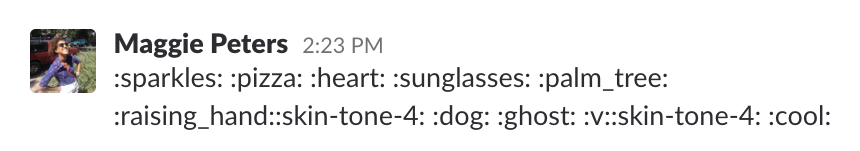 絵文字とエモティコンの使用 Slack